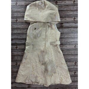 Jules Tournier hooded brocade Dress Sz 32" RARE made in France Vintage